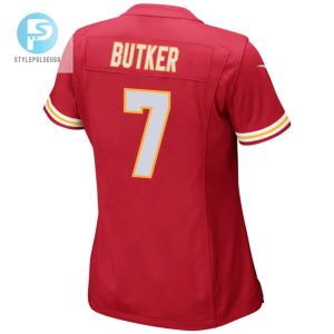 Harrison Butker 7 Kansas City Chiefs Super Bowl Lviii Patch Game Women Jersey Red stylepulseusa 1 2