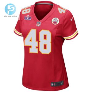 Cole Christiansen 48 Kansas City Chiefs Super Bowl Lviii Patch Game Women Jersey Red stylepulseusa 1 1