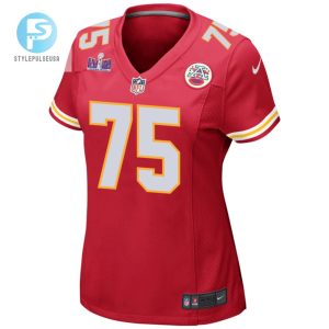 Darian Kinnard 75 Kansas City Chiefs Super Bowl Lviii Patch Game Women Jersey Red stylepulseusa 1 1