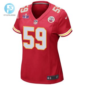 Darius Harris 59 Kansas City Chiefs Super Bowl Lviii Patch Game Women Jersey Red stylepulseusa 1 1