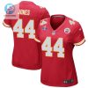 Cam Jones 44 Kansas City Chiefs Super Bowl Lviii Patch Game Women Jersey Red stylepulseusa 1