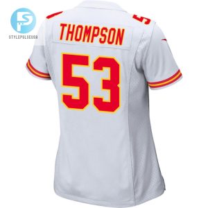 Bj Thompson 53 Kansas City Chiefs Super Bowl Lviii Patch Game Women Jersey White stylepulseusa 1 2