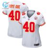 Ekow Boyedoe 40 Kansas City Chiefs Super Bowl Lviii Patch Game Women Jersey White stylepulseusa 1