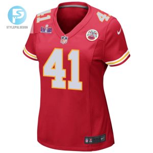 James Winchester 41 Kansas City Chiefs Super Bowl Lviii Patch Game Women Jersey Red stylepulseusa 1 1