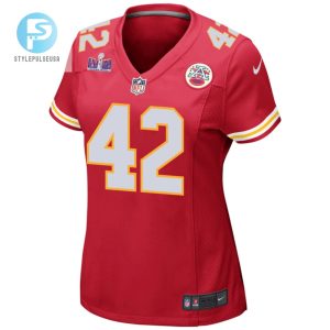 Tyree Gillespie 42 Kansas City Chiefs Super Bowl Lviii Patch Game Women Jersey Red stylepulseusa 1 1