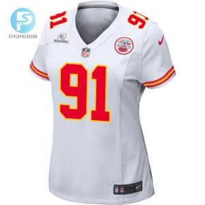 Derrick Nnadi 91 Kansas City Chiefs Super Bowl Lviii Patch Game Women Jersey White stylepulseusa 1 1