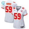 Darius Harris 59 Kansas City Chiefs Super Bowl Lviii Patch Game Women Jersey White stylepulseusa 1