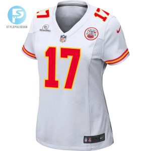 Richie James 17 Kansas City Chiefs Super Bowl Lviii Patch Game Women Jersey White stylepulseusa 1 1