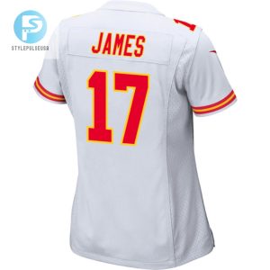 Richie James 17 Kansas City Chiefs Super Bowl Lviii Patch Game Women Jersey White stylepulseusa 1 2