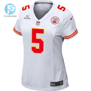 Tommy Townsend 5 Kansas City Chiefs Super Bowl Lviii Patch Game Women Jersey White stylepulseusa 1 1