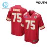 Darian Kinnard 75 Kansas City Chiefs Super Bowl Lviii Patch Game Youth Jersey Red stylepulseusa 1