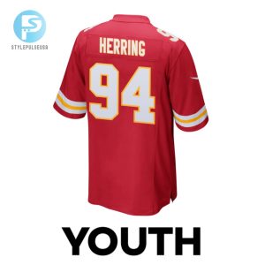 Malik Herring 94 Kansas City Chiefs Super Bowl Lviii Patch Game Youth Jersey Red stylepulseusa 1 2