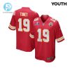 Kadarius Toney 19 Kansas City Chiefs Super Bowl Lviii Patch Game Youth Jersey Red stylepulseusa 1