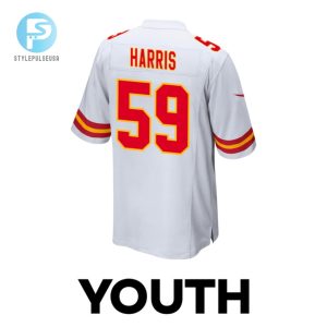 Darius Harris 59 Kansas City Chiefs Super Bowl Lviii Patch Game Youth Jersey White stylepulseusa 1 2