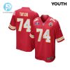 Jawaan Taylor 74 Kansas City Chiefs Super Bowl Lviii Patch Game Youth Jersey Red stylepulseusa 1