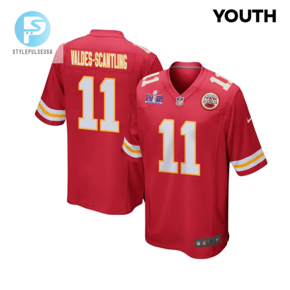 Marquez Valdesscantling 11 Kansas City Chiefs Super Bowl Lviii Patch Game Youth Jersey Red stylepulseusa 1