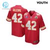 Tyree Gillespie 42 Kansas City Chiefs Super Bowl Lviii Patch Game Youth Jersey Red stylepulseusa 1