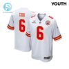 Bryan Cook 6 Kansas City Chiefs Super Bowl Lviii Patch Game Youth Jersey White stylepulseusa 1