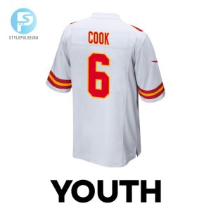 Bryan Cook 6 Kansas City Chiefs Super Bowl Lviii Patch Game Youth Jersey White stylepulseusa 1 2