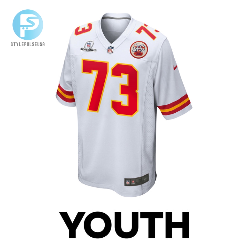 Nick Allegretti 73 Kansas City Chiefs Super Bowl Lviii Patch Game Youth Jersey  White 