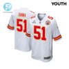 Mike Danna 51 Kansas City Chiefs Super Bowl Lviii Patch Game Youth Jersey White stylepulseusa 1