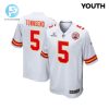 Tommy Townsend 5 Kansas City Chiefs Super Bowl Lviii Patch Game Youth Jersey White stylepulseusa 1