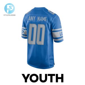 Detroit Lions Vs. Kansas City Chiefs Super Bowl Lviii Matchup Game Custom Youth Jersey Blue stylepulseusa 1 2