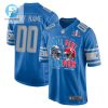 Detroit Lions Vs. Kansas City Chiefs Super Bowl Lviii Matchup Game Custom Men Jersey Blue stylepulseusa 1