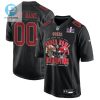 San Francisco 49Ers Vs. Kansas City Chiefs Super Bowl Lviii Matchup Fashion Game Custom Men Jersey Carbon Black stylepulseusa 1