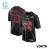 San Francisco 49Ers Vs. Kansas City Chiefs Super Bowl Lviii Matchup Fashion Game Custom Youth Jersey Carbon Black stylepulseusa 1