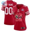 San Francisco 49Ers Vs. Kansas City Chiefs Super Bowl Lviii Matchup Game Custom Women Jersey Scarlet stylepulseusa 1