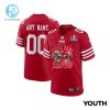 San Francisco 49Ers Vs. Kansas City Chiefs Super Bowl Lviii Matchup Game Custom Youth Jersey Scarlet stylepulseusa 1