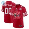 San Francisco 49Ers Vs. Kansas City Chiefs Super Bowl Lviii Matchup Game Custom Men Jersey Scarlet stylepulseusa 1