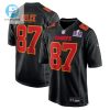 Travis Kelce 87 Kansas City Chiefs Super Bowl Lviii Fashion Game Men Jersey Carbon Black stylepulseusa 1