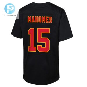 Patrick Mahomes 15 Kansas City Chiefs Super Bowl Lviii Patch Fashion Game Youth Jersey Carbon Black stylepulseusa 1 2