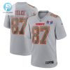 Travis Kelce 87 Kansas City Chiefs Super Bowl Lviii Atmosphere Fashion Game Men Jersey Gray stylepulseusa 1