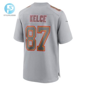 Travis Kelce 87 Kansas City Chiefs Super Bowl Lviii Atmosphere Fashion Game Men Jersey Gray stylepulseusa 1 2