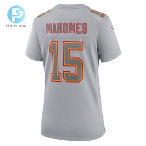 Patrick Mahomes 15 Kansas City Chiefs Super Bowl Lviii Atmosphere Fashion Game Women Jersey Gray stylepulseusa 1 2