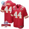 Cam Jones 44 Kansas City Chiefs Super Bowl Lviii Champions 4 Stars Patch Game Men Jersey Red stylepulseusa 1