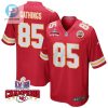 Izaiah Gathings 85 Kansas City Chiefs Super Bowl Lviii Champions 4 Stars Patch Game Men Jersey Red stylepulseusa 1