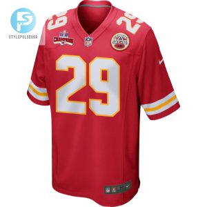 Lamical Perine 29 Kansas City Chiefs Super Bowl Lviii Champions 4 Stars Patch Game Men Jersey Red stylepulseusa 1 1