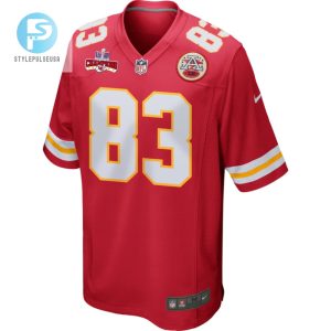 Noah Gray 83 Kansas City Chiefs Super Bowl Lviii Champions 4 Stars Patch Game Men Jersey Red stylepulseusa 1 1