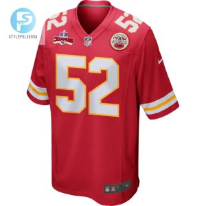 Creed Humphrey 52 Kansas City Chiefs Super Bowl Lviii Champions 4 Stars Patch Game Men Jersey Red stylepulseusa 1 1