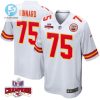 Darian Kinnard 75 Kansas City Chiefs Super Bowl Lviii Champions 4 Stars Patch Game Men Jersey White stylepulseusa 1