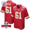 Austin Reiter 61 Kansas City Chiefs Super Bowl Lviii Champions 4 Stars Patch Game Men Jersey Red stylepulseusa 1