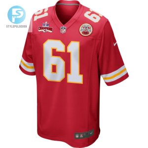 Austin Reiter 61 Kansas City Chiefs Super Bowl Lviii Champions 4 Stars Patch Game Men Jersey Red stylepulseusa 1 1