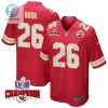 Deon Bush 26 Kansas City Chiefs Super Bowl Lviii Champions 4 Stars Patch Game Men Jersey Red stylepulseusa 1