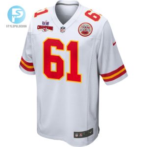 Austin Reiter 61 Kansas City Chiefs Super Bowl Lviii Champions 4 Stars Patch Game Men Jersey White stylepulseusa 1 1