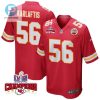 George Karlaftis 56 Kansas City Chiefs Super Bowl Lviii Champions 4 Stars Patch Game Men Jersey Red stylepulseusa 1