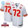 Chukwuebuka Godrick 72 Kansas City Chiefs Super Bowl Lviii Champions 4 Stars Patch Game Men Jersey White stylepulseusa 1